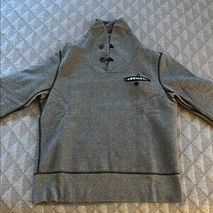 Men’s Billy Reid Gray Shawl Sweater